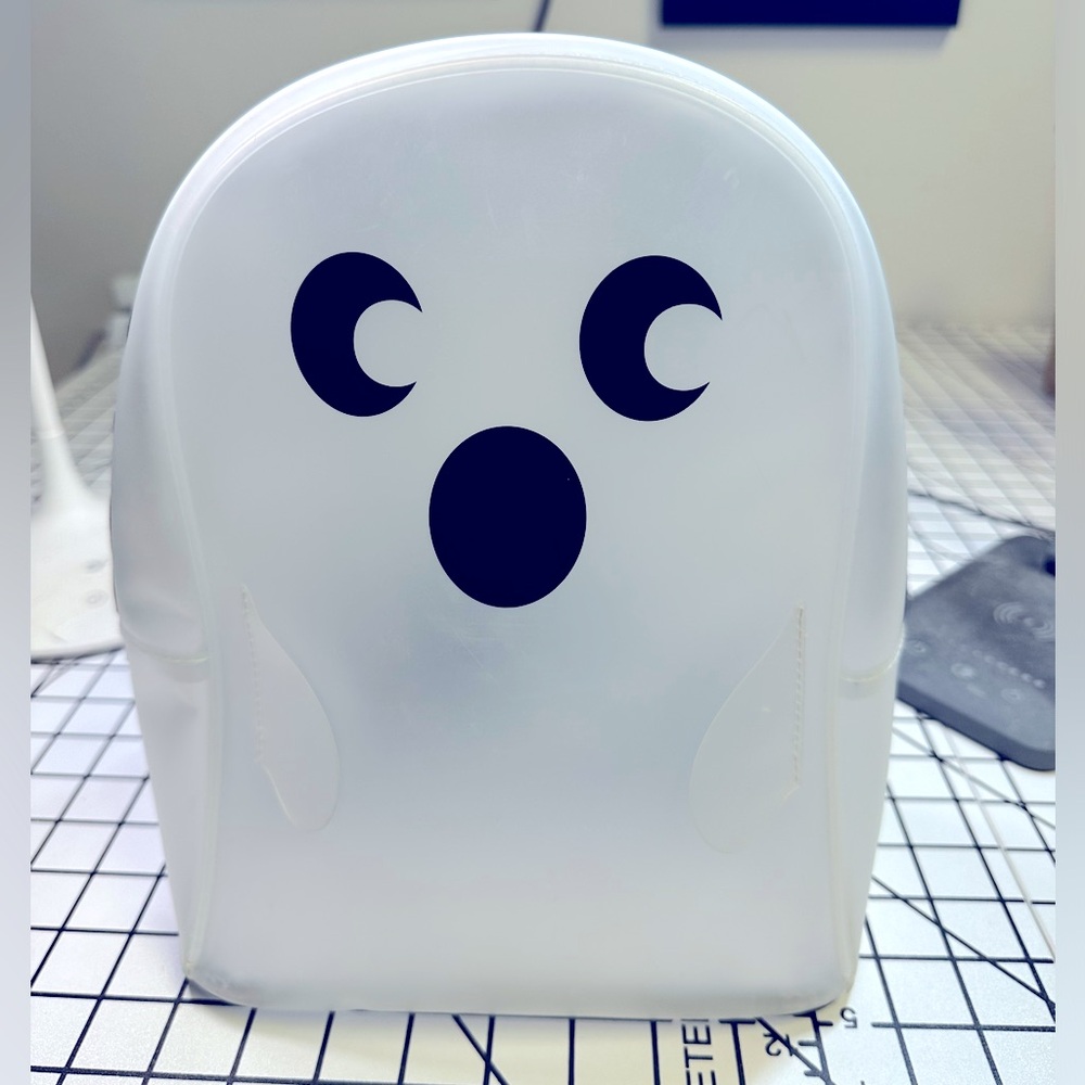MAD Engine Translucent White Ghost Backpack with Black Face Accents